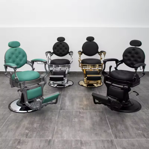 Bomba hidráulica reclinável Cadeira de Barbeiro Silla de Peluquero Black Men's Salon Equipment Beauty Salon Barber Cadeiras