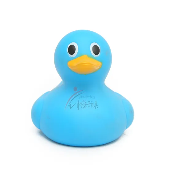 kids vinyl bath floating duck toys Eco-friendly lovely blue rubber animal toys PVC