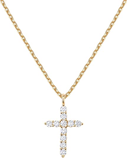 Gold Plated Cross Necklace for Women Gold Necklaces