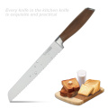 8 INCH BREAD KNIFE WITH WALNUT HANDLE