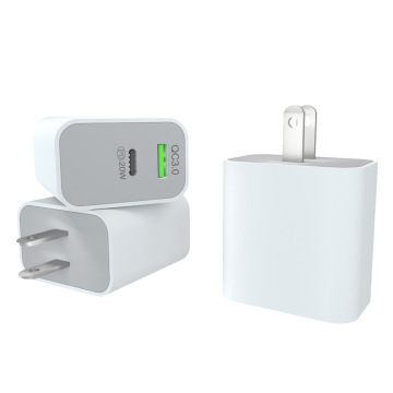 Wonplug US Type C PD Charger 20W-Snelle oplader met 1x USB-A en 1x USB-C voor mobiele telefoons