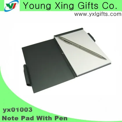 Mini metal notepad with pen/notepad with pen