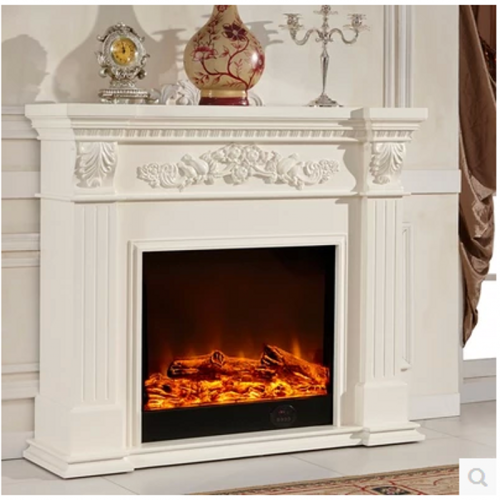 Modern Fuel Effect Indoor Electric Fireplace With Mantel