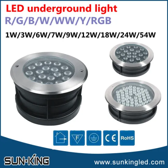 Contemporary custom-made AC85V-265V/24V round led stair buried light 12W led inground sidewalk lighting