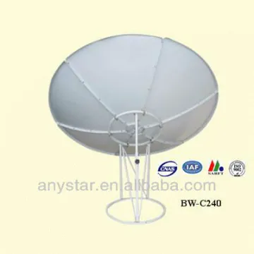 C Band 240cm Polar Mount Prime Focus Satellite Dish Antenna