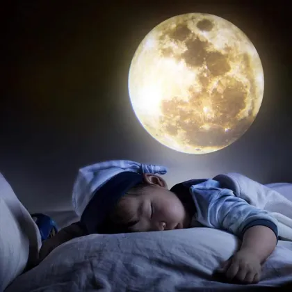 USB Mini Moon Lamp Projector Night Light