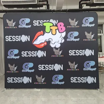 Custom Double-Sided Printing Tension Fabric Pillowcase Photo Backdrop