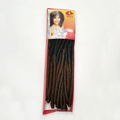 Ombre color 14" Orgao Cabelos Cacheado Dread Original Nina Softex Crochet Braids