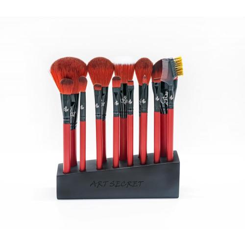 13 pcs Deep Red Makeup Brush Set