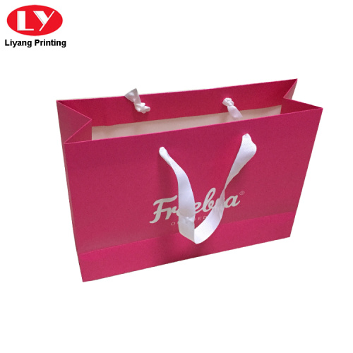 Dark Prink Paper Gift Bag Printed Service