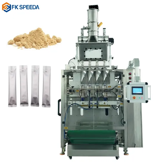 4-6 Lane Automatic Drink Mix Powder Stick Packaging Machine for Fruit Flavored Sachets