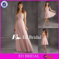 NN04 Preço por Atacado Short And Long Elegante Blush Pink vestido da dama de honra Chiffon