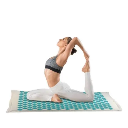 coconut fill linen fabric health therapy acupressure mat