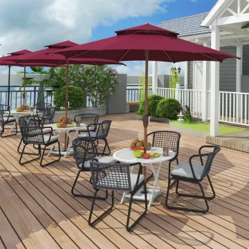 Roman Cantilever Umbrella for Fulin Sun Garden - Rectangular Umbrella