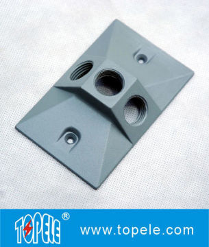 Oem One Gang / Single Gang Vertical Aluminum Rectangular Weatherproof Electrical Boxes Cover