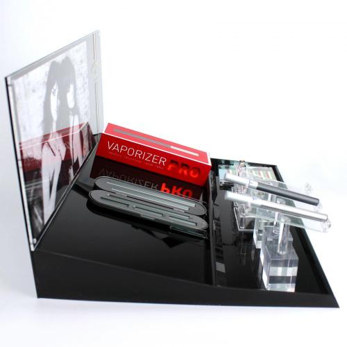 small clear acrylic cigarette display rack