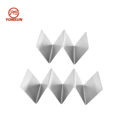 Wavy Shape 430 Stainless Steel Taco Stand Soporte De Taco Pancake Tray Serving Plates Kitchen Gadgets Taco Holder