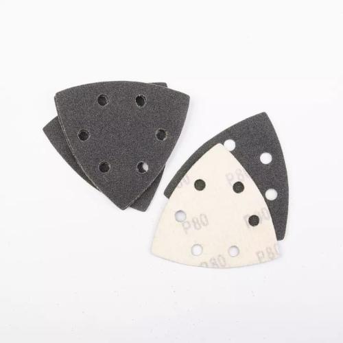 Automobile Industry Abrasives 6 Hole Triangle Sanding Disc For Automobile Industry Manufactory