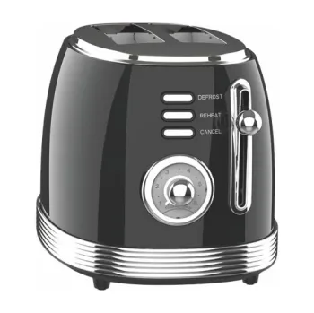 2 Slice Extra Wide Slot Digital LED Display Compact Stainless Steel Toaster