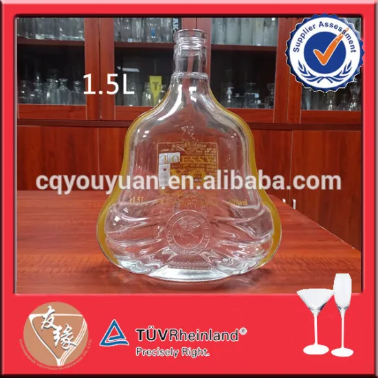 Big size famous names brandy bottle 1500ml