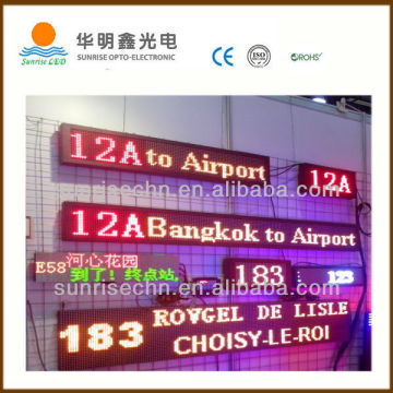 hot item 2013: P10 advertising displays for bus in amber and red color