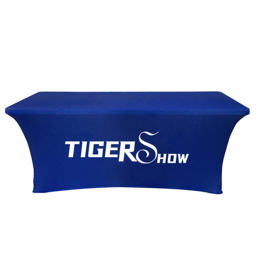 8 FT Fitted Spandex Stretch Tension Fabric Table Cover For Exhibition