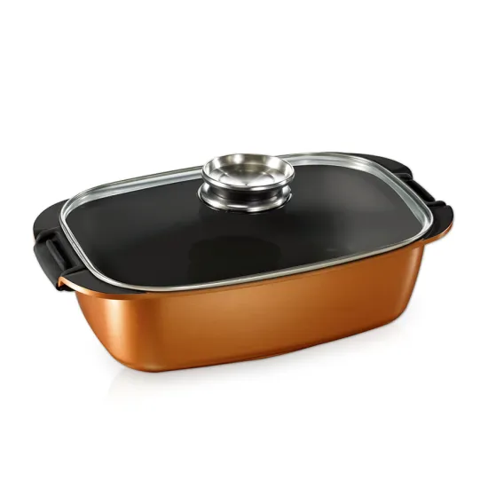 3.7L Die Cast Aluminum Casserole Dish with Glass Lid: Your Essential Kitchen Companion