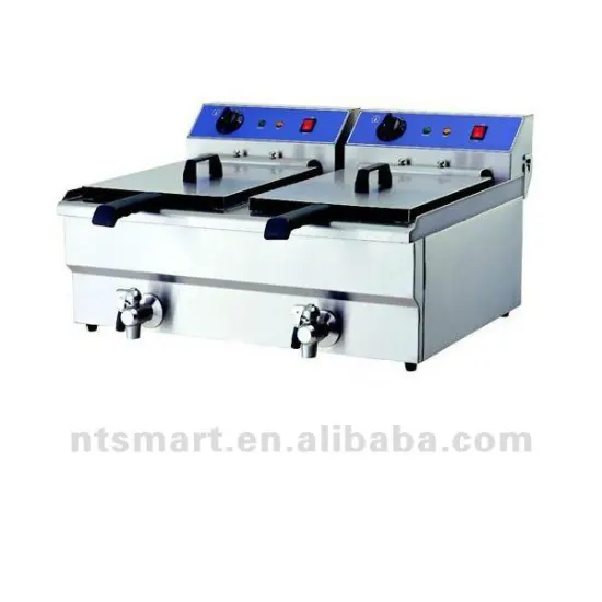 Commercial Kitchen Equipment Electric Deep Fryer (13+13)L (Counter-top)