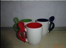 Sublimation Coated Spoon Mug Used to Transfer Individual Design
