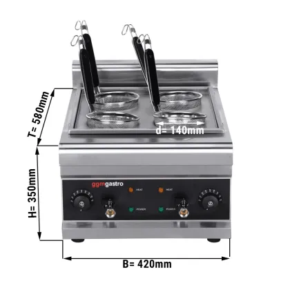 Commercial 4 Holes Gas Pasta Cooking Machine