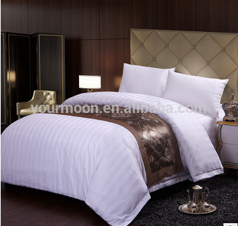 Classic 100% cotton sateen 3 cm stripe duvet cover set, bedding sets for hotel
