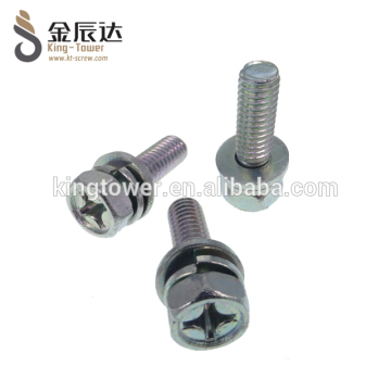 brass hex head combination SEM screws for motor