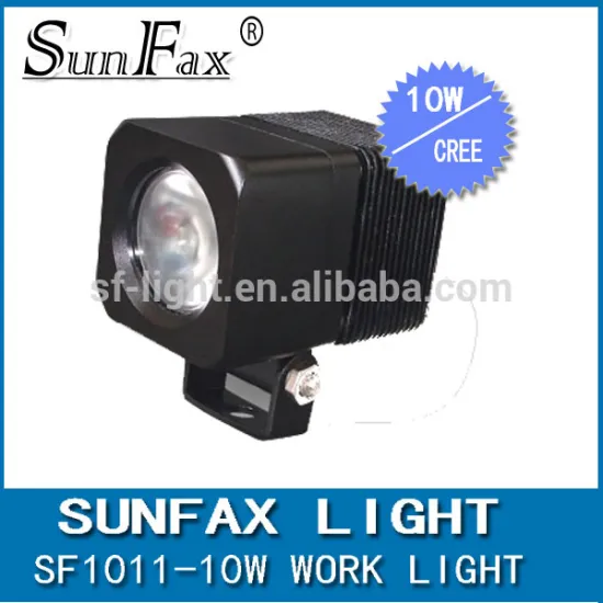 Square 3 Inch 10W 12v LED Work Light Round for jeep truck agricultural machine heavy duty boat