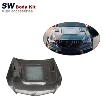 Carbon Fiber IMP Style Clear Hood for Mercedes-Benz E-Class W207 Coupe 2014-2017 Engine Valve Cover" 

However, if you're looking for a more concise and SEO-friendly title, consider:

"Carbon Fiber Hood for Mercedes-Benz E-Class W207 Coupe 2014-2017