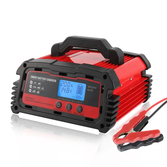 Portable Smart Automatic Electric Vehicle 18650 Battery Charger for 12V/24V Lithium LiFePO4 Car Batteries