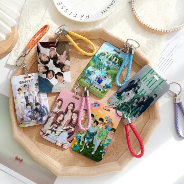 Custom Design Sublimation ID Badge Sleeve ABS Plastic Keychain for Kpop Stars