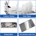 Eco-Friendly Stainless Steel Kitchen Iron Storage Rack Tableware Dishes Drying Rack