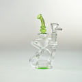 Bubbler Glass Recycler Oil Rig Glycerin Flozable Coil Ενισχυμένο Στρογγυλό Σωλήνα Γυαλιού Καπνίσματος Νέος Δ