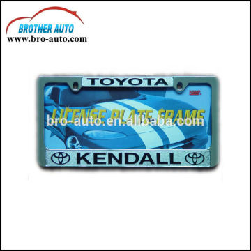 Zinc alloy standard American 310*165mm size custom car license plate frame with logo