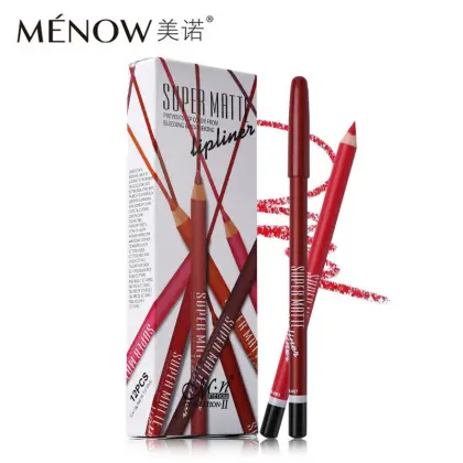 Wholesale MENOW 12-Color Waterproof Matte Lip Liner Set