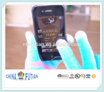 FUTIAN FASHION hot sale Christmas gift 2015 beautiful touch glove for iglove