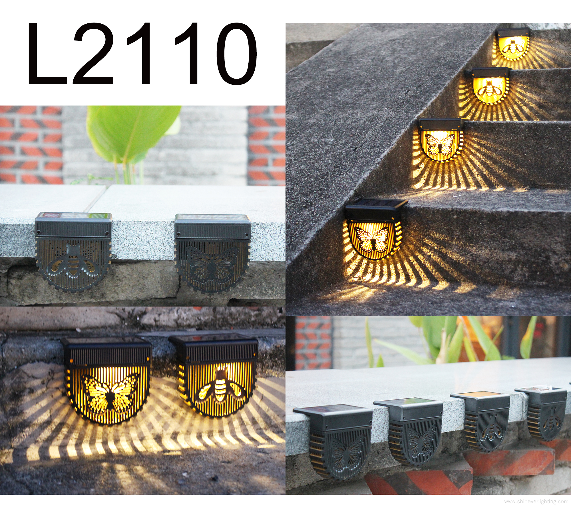 Outdoor Decor LED Solar Fence Lights Step Lamp