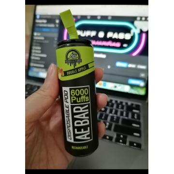 AE BAR 6000 퍼프 일회용 vape 포드