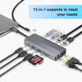 12-in-1 triple display laptop docking