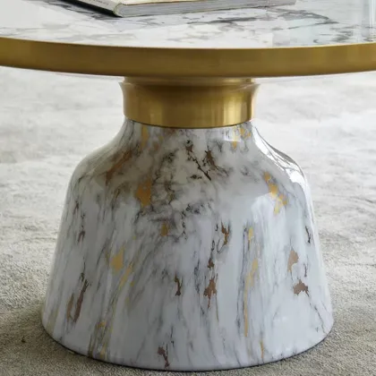 Simple Light Luxury Round Coffee Table by European Designers