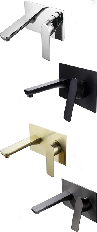 All copper concealed basin splash-proof faucet