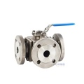 stainless steel Three Way Flange Ball Valve