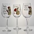 personalised transparent wine glass set custom logo