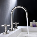 Arc spout na may mga cross knobs basin faucet