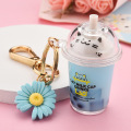 Cat Milk Tea Cup sleutelhanger